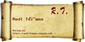 Redl Tímea névjegykártya